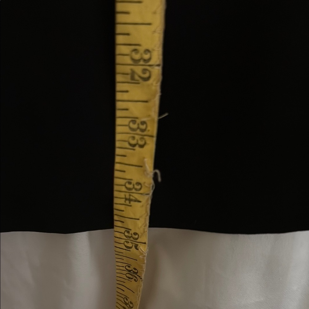 Michael Kors Black and Gold Long Sleeve Stretch Midi Dress, Zipper Back - Picture 6 of 9